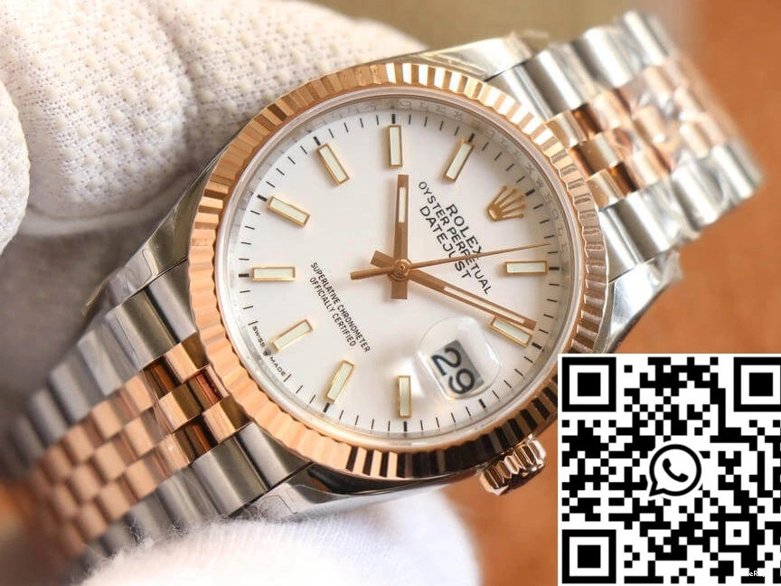 Dial Rolex EW Factory Gold M126231-0017 White Rose Datejust 0705